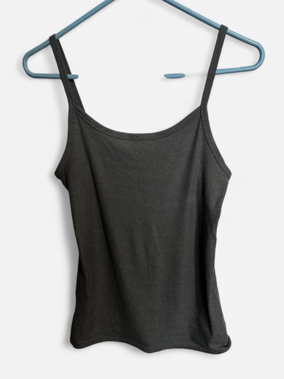 No Boundaries Black Ribbed Spaghetti Strap Tank